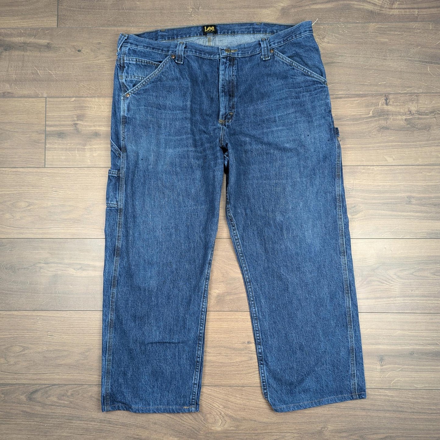 Blue Vintage Lee Jeans Loose Fit Baggy Carpenter Skater Straight Leg W42 L30