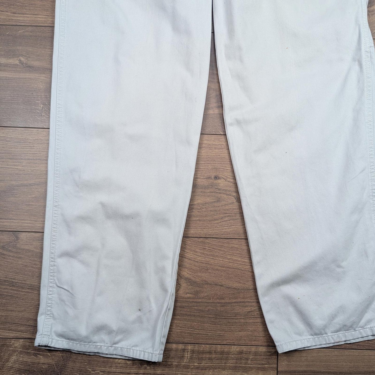 Beige Vintage Wrangler Carpenter Pants Jeans Baggy Cargo Straight Leg W34 L32