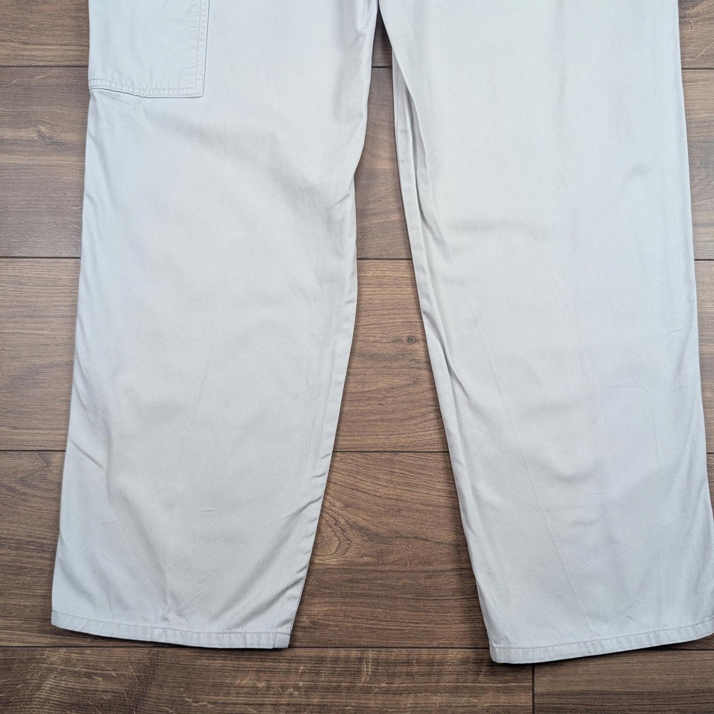 Beige Vintage Wrangler Carpenter Pants Jeans Baggy Cargo Straight Leg W34 L32