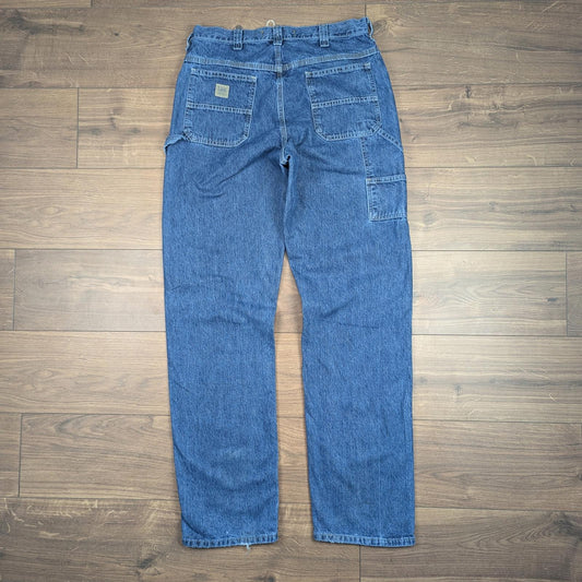 Blue Vintage Lee Jeans Baggy Carpenter Hip-Hop Skater Straight Leg W34 L36