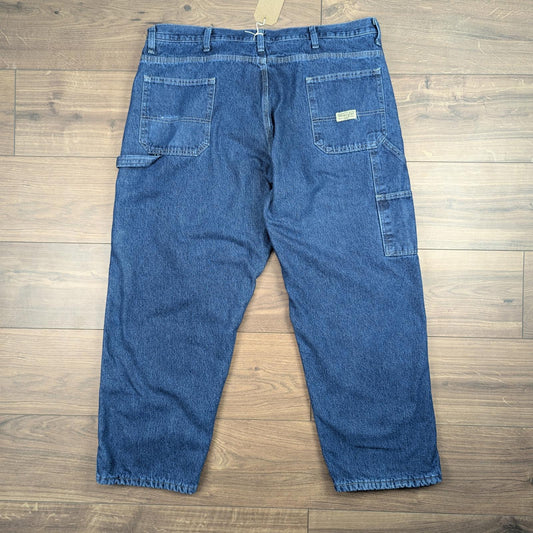 Blue Vintage Wrangler Carpenter Jeans Heavy Fleece Lined Straight Leg W40 L30