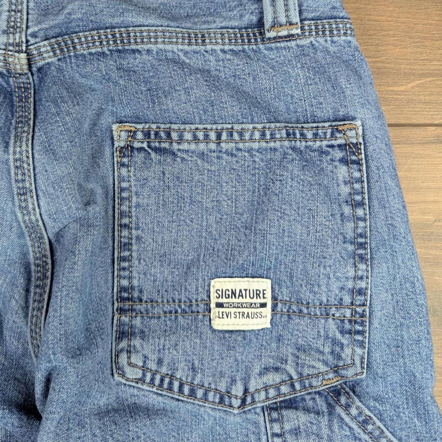 Blue Vintage Levi's Carpenter Jeans Baggy Hip-Hop Skater Straight Leg W29 L28